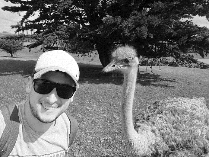 Carl with Ostrich Carl with Ostrich